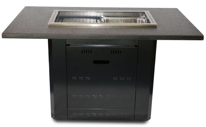 下排風（fēng）韓式涮烤桌_無煙火鍋燒烤一體桌子