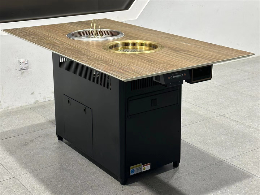 自助火鍋烤肉店日式無煙自（zì）淨化（huà）火鍋烤肉一體桌