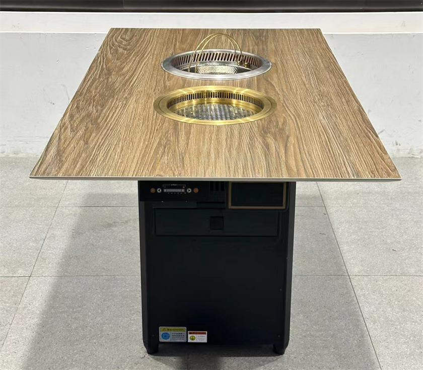 自助火鍋烤肉店日式無煙自淨化火鍋烤肉一體桌