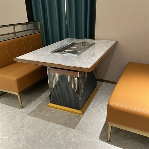 韓式自助智能無煙淨化烤肉火鍋烤涮一體餐桌