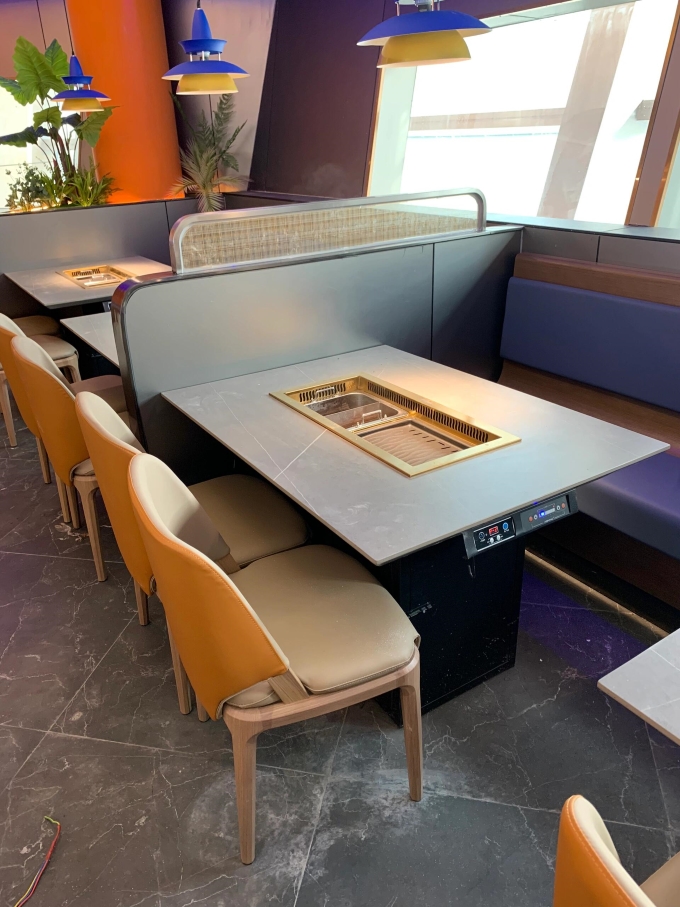 智能無煙淨化火鍋燒烤涮烤一體桌