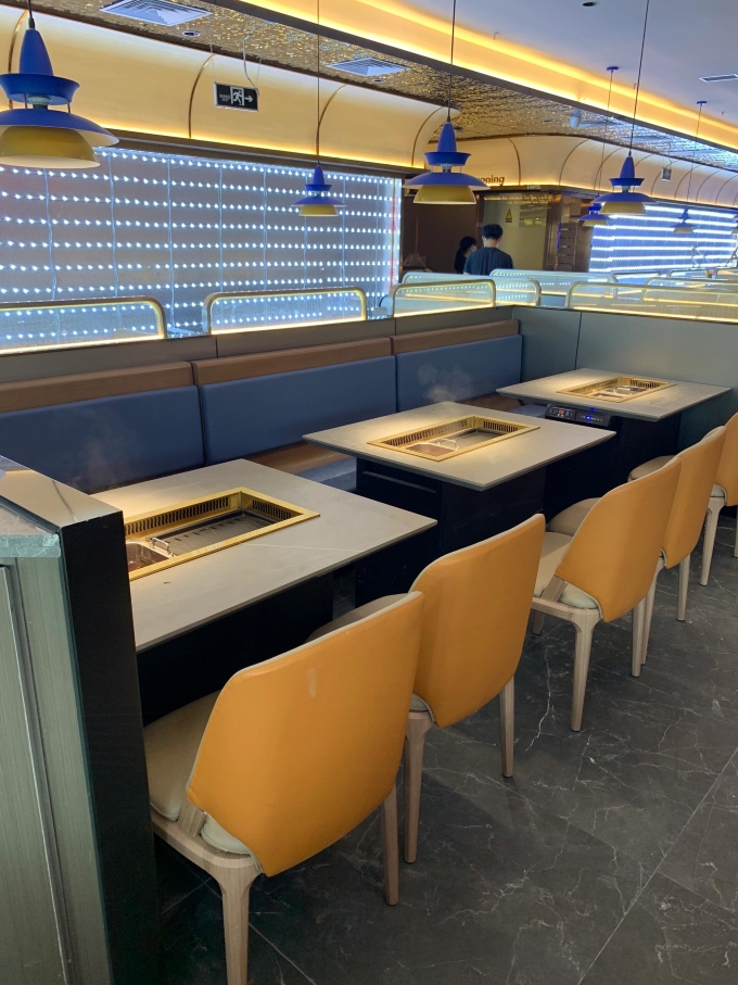 智能無煙淨化火鍋燒烤涮烤一體桌