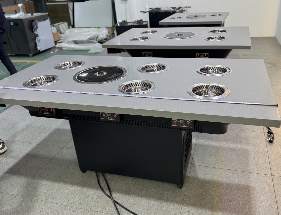 6人位（wèi）自助小火鍋烤肉餐廳無煙烤涮一體桌