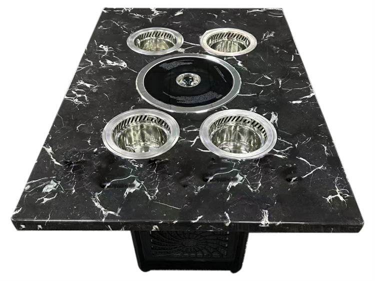 自助火鍋烤肉餐廳4人位小火鍋無（wú）煙烤涮一體餐桌