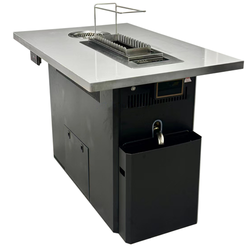 自助火鍋烤串店不鏽鋼無煙火鍋烤串一體桌