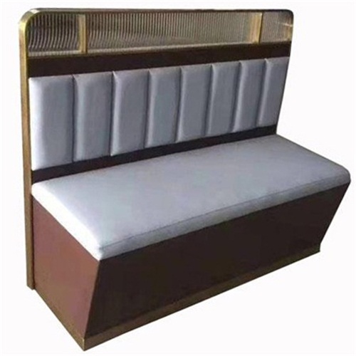 西餐廳實木真（zhēn）皮軟包卡座沙發廠家