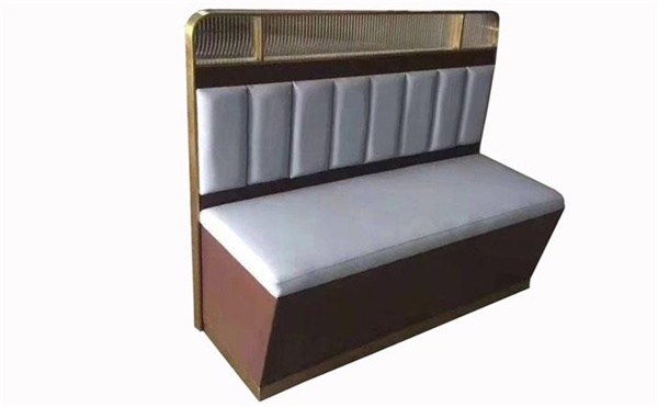 西餐廳實木真（zhēn）皮軟包卡座沙發廠家