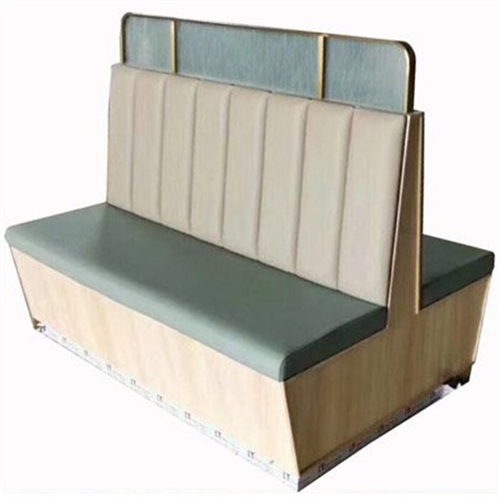 時尚餐廳西餐廳特（tè）色雙麵實木卡座沙發