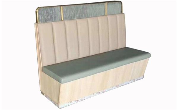 簡約田園風奶茶店甜品店實木卡（kǎ）座沙發