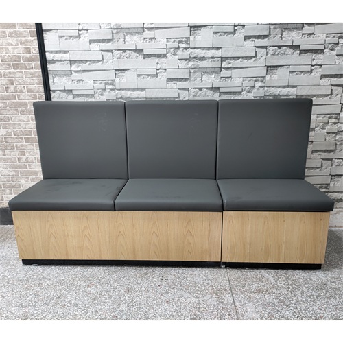 自助火（huǒ）鍋店休閑實（shí）木（mù）皮革卡座沙發