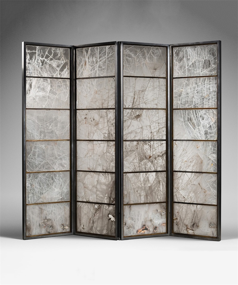 新中（zhōng）式帶磨砂玻璃現（xiàn）代不（bú）鏽鋼（gāng）屏風隔斷加工廠