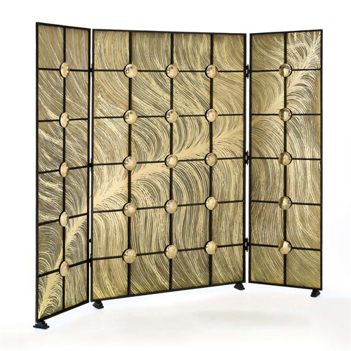 後現代時尚（shàng）拉絲黑鈦（tài）金折疊不鏽鋼屏風隔（gé）斷定製