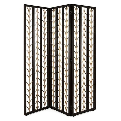 別墅黑金拉絲簡約不（bú）鏽鋼屏風_不鏽鋼（gāng）屏風製品廠