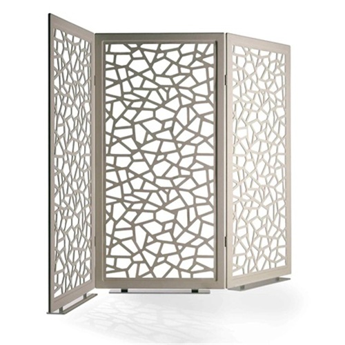 會所鏤空灰金不（bú）鏽鋼（gāng）激光折疊屏（píng）風_不鏽鋼屏風廠家直銷