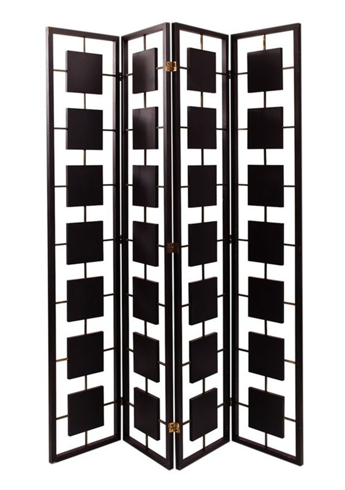 新中式簡約鏤空不鏽鋼（gāng）屏風隔斷