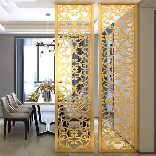 金屬雕花不鏽鋼屏風玄關_不鏽鋼屏風定（dìng）製（zhì）