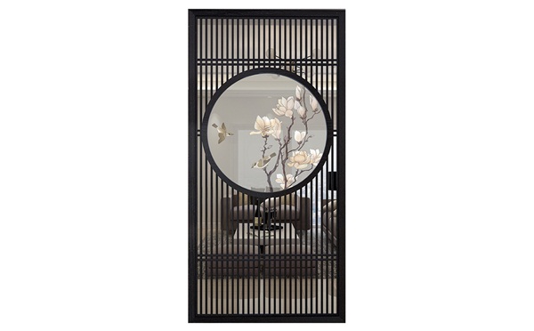 新中式創（chuàng）意玄關不鏽鋼屏風隔斷_不鏽鋼屏（píng）風加工廠