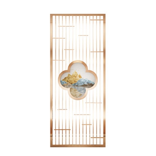 新中式玫瑰金不鏽鋼屏風輕奢（shē）_不鏽（xiù）鋼（gāng）隔斷加（jiā）工