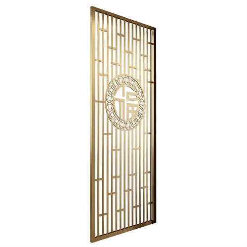 現代中式時尚不鏽鋼屏風鏤空_不（bú）鏽鋼屏（píng）風定製生產