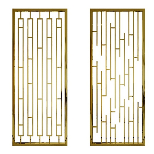 土豪金輕奢不鏽鋼屏風定做_高檔不鏽鋼屏（píng）風加工廠