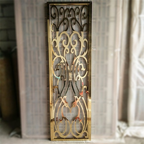 定製鏡麵鈦金歐式雕花不鏽鋼屏風_高檔不鏽鋼屏風生產廠家