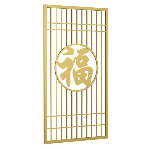 輕奢土豪金不鏽鋼屏風隔斷_不鏽鋼屏風加工廠家