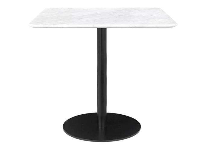 企業食堂時尚大理石金（jīn）屬腳餐桌