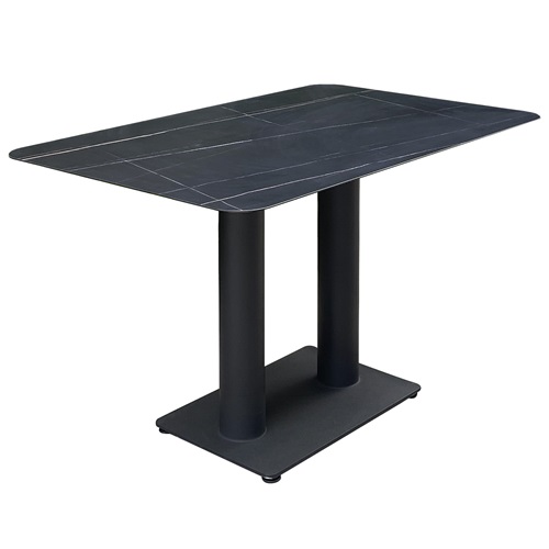 企業食堂餐廳（tīng）岩板四人餐桌_機（jī）關單（dān）位食堂（táng）桌椅