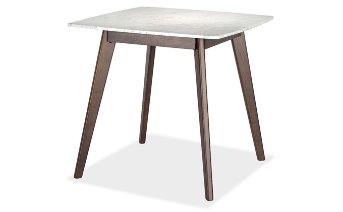 企（qǐ）業機關食堂簡約（yuē）實木桌腳大理石台麵餐桌