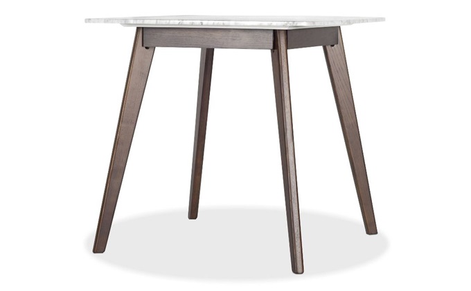 企業機關食堂簡約實木桌（zhuō）腳大理石台麵餐桌