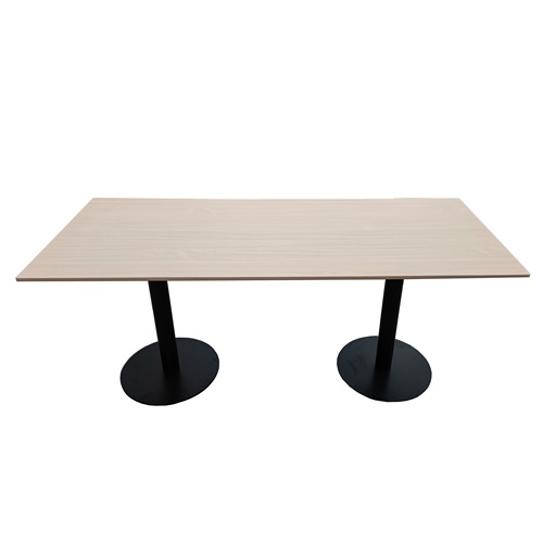 企（qǐ）業食堂六人位桌子_公司飯堂實木桌椅