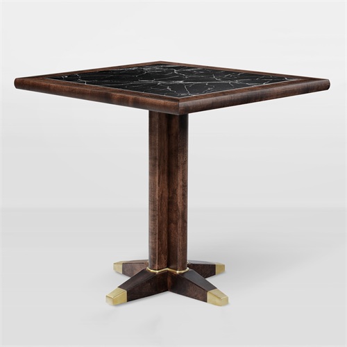 員工食（shí）堂經典木質大理石餐桌椅