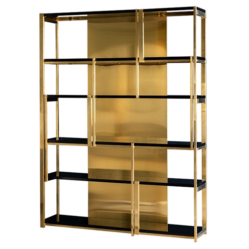 北歐現代不鏽（xiù）鋼輕奢書（shū）架書櫃_不鏽鋼（gāng）書架款式設計