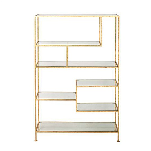 定製輕奢玫瑰金（jīn）不鏽鋼書架_高端不鏽鋼書架工廠