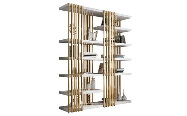 定製輕奢多層（céng）不鏽鋼書櫃金屬_不鏽鋼（gāng）書架廠家