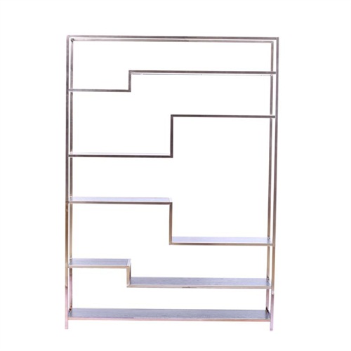 後現代簡約不鏽鋼書架定製_不鏽鋼書架工廠直銷