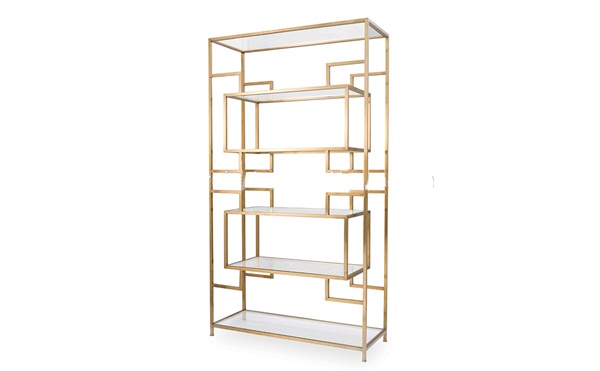 辦公室輕奢不鏽鋼（gāng）書架多（duō）層_高端不鏽鋼書架