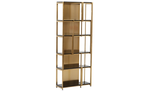 現代（dài）輕奢香檳金（jīn）不鏽鋼書架_不鏽鋼書架書櫃金屬製品（pǐn）