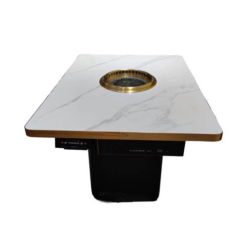 木（mù）炭無（wú）煙自助（zhù）燒烤桌_大理石無煙炭烤烤肉桌