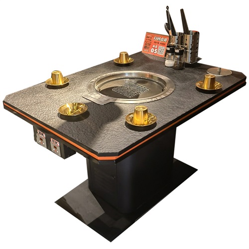 烤肉店火燒（shāo）石台麵自（zì）淨化無（wú）煙（yān）自助炭烤烤肉桌