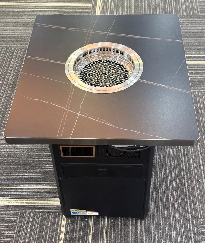 韓式（shì）自助烤肉店無（wú）煙淨化岩板烤肉桌