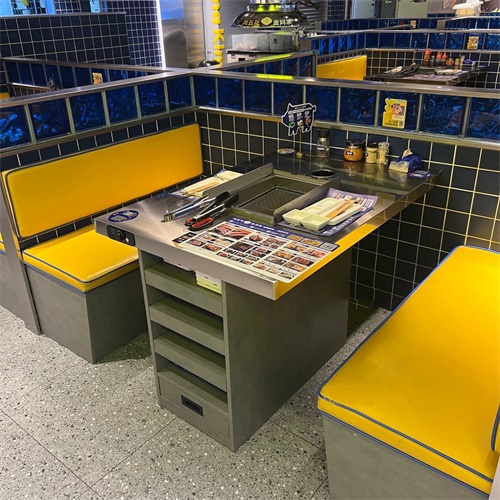 韓式自（zì）助烤肉（ròu）店無煙淨化下（xià）排煙烤肉桌