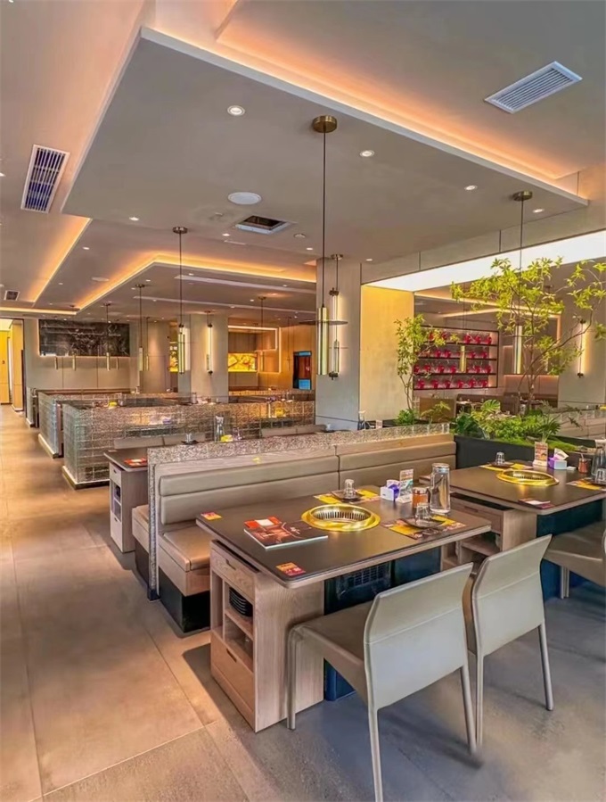 韓式烤肉店智能無煙淨化烤肉桌