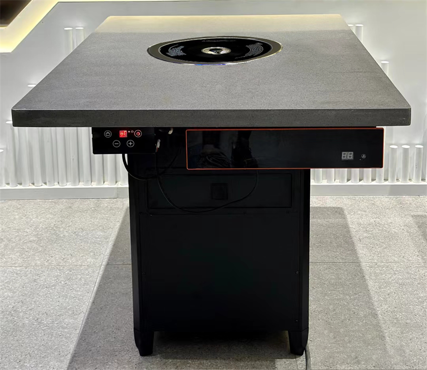 自助烤肉店大理石無煙（yān）自淨化烤肉桌（zhuō）