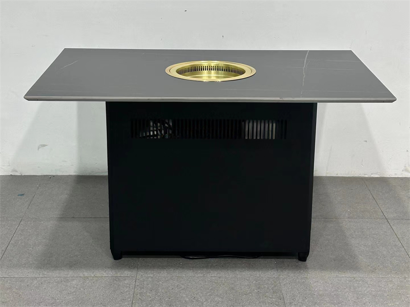 自助烤肉店下排煙炭火烤（kǎo）肉無（wú）煙淨化烤肉桌