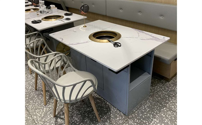  日式燒烤店無煙烤肉餐桌_自助（zhù）烤肉桌椅