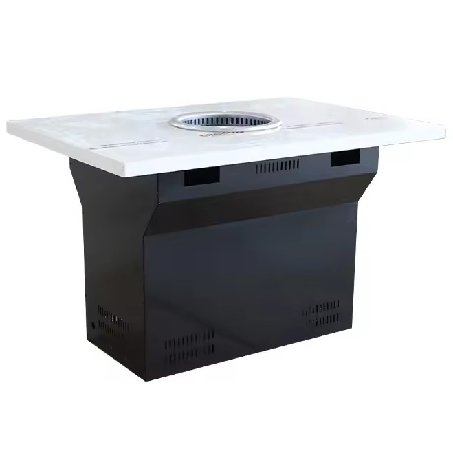 韓式烤肉店智能無煙淨化大理石烤肉桌