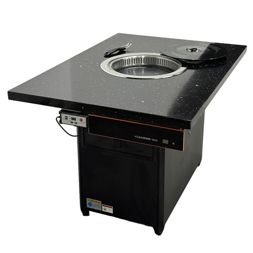 自助（zhù）烤肉店專用大理石無煙淨化烤肉桌