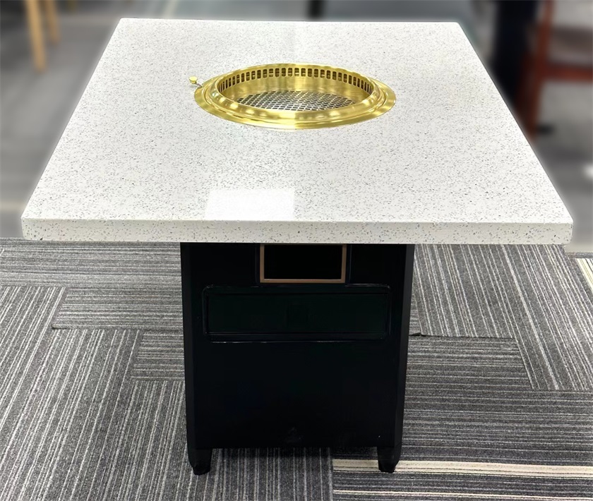 韓式自助烤肉店下排煙炭火（huǒ）烤肉無煙淨化烤肉桌