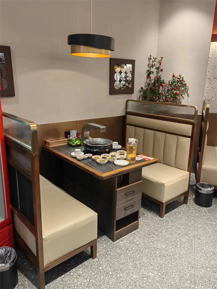 自助烤肉店上排煙無煙淨化烤肉桌